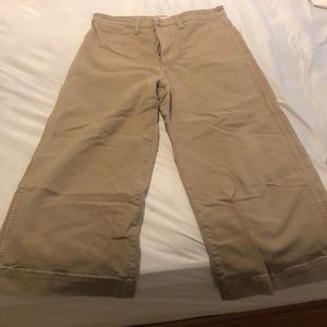 Madewell Emmett Crop Pants in light army green